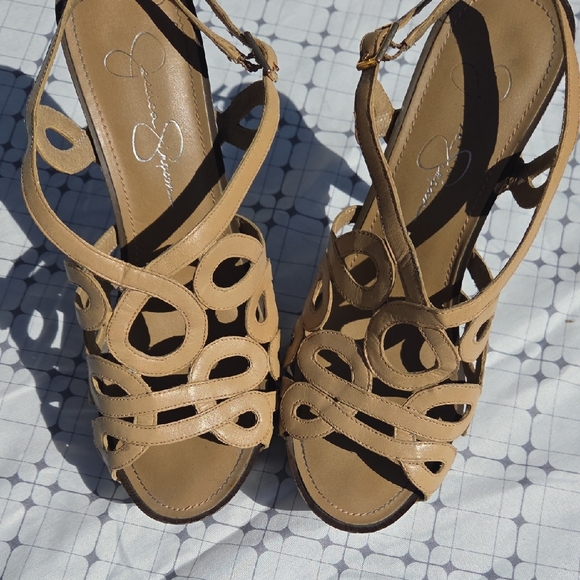 Jessica Simpson Tan Strappy Heels - Picture 5 of 10